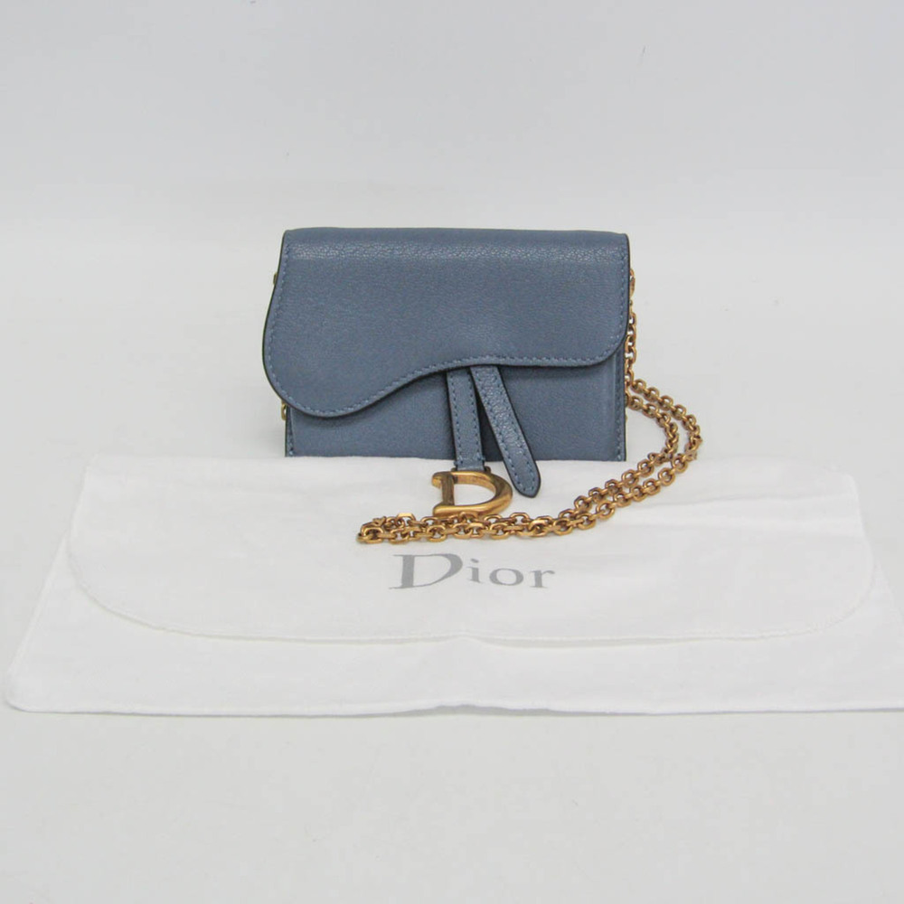 CHRISTIAN DIOR Blue Leather Shoulder Bag - Picture 2 of 15